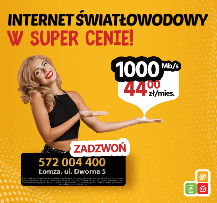 Łomża - Internet - Światłowód